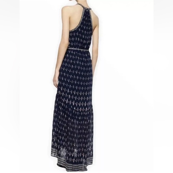 Joie Maryanna Tiered Silk Navy Maxi Dress - Picture 3 of 10